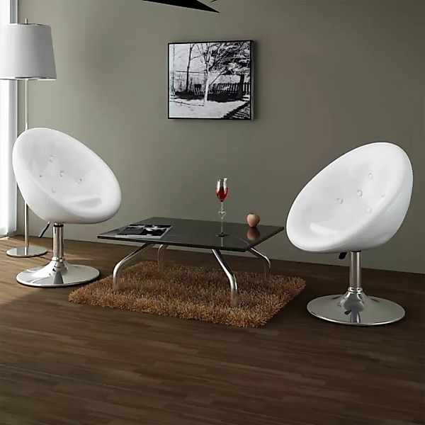 vidaXL Barhocker Cocktailsessel 2 Stk. Weiß günstig online kaufen