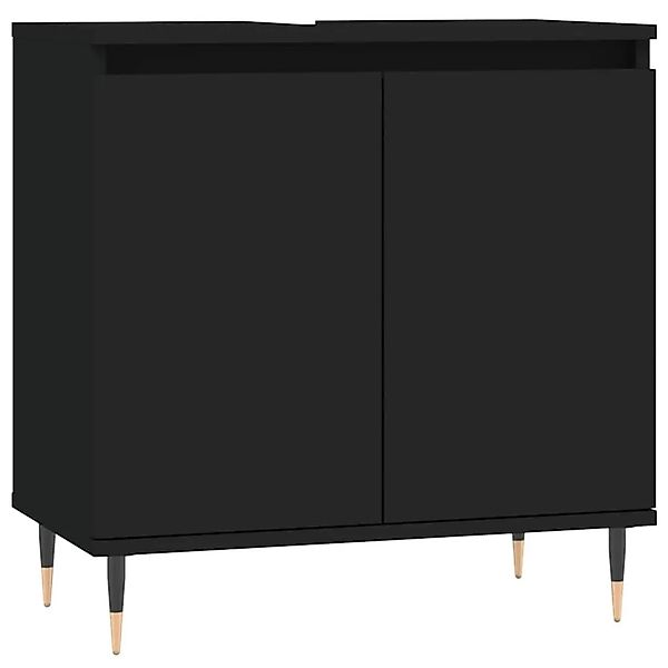 vidaXL Badschrank Schwarz 58x33x60 cm Holzwerkstoff 831573 günstig online kaufen