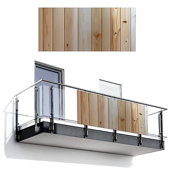 MuchoWow Balkonsichtschutz Holz - Regale - günstig online kaufen