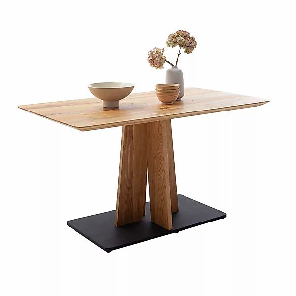 Esstisch Tisch Esszimmer aus Wildeiche Massivholz 76 cm hoch günstig online kaufen