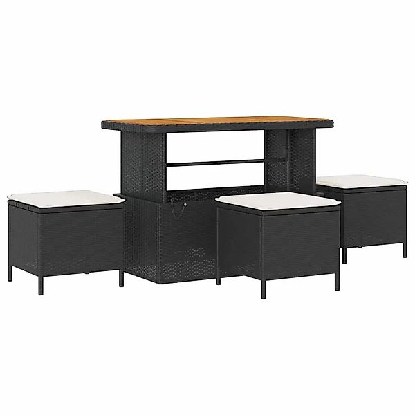 vidaXL Gartensofa-set mit Kissen 10-Tlg Schwarz und Creme 3363330 günstig online kaufen