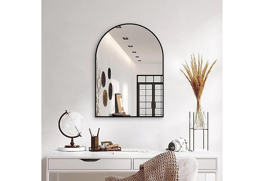 Boromal Wandspiegel Badspiegel 50x70 cm Spiegel Bad Wand Flurspiegel Schwar günstig online kaufen