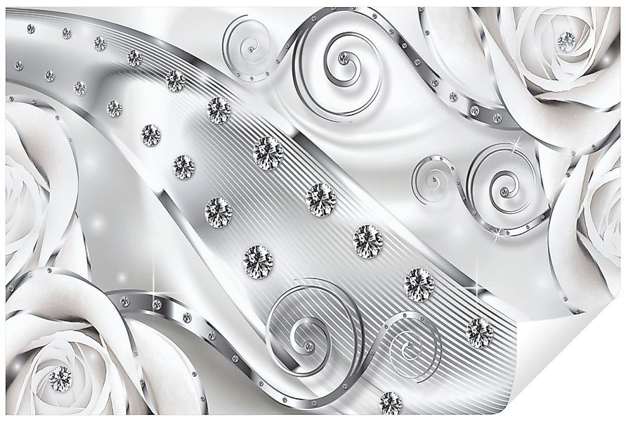 Wallarena Fototapete Blumen Diamanten 3D Vlies günstig online kaufen