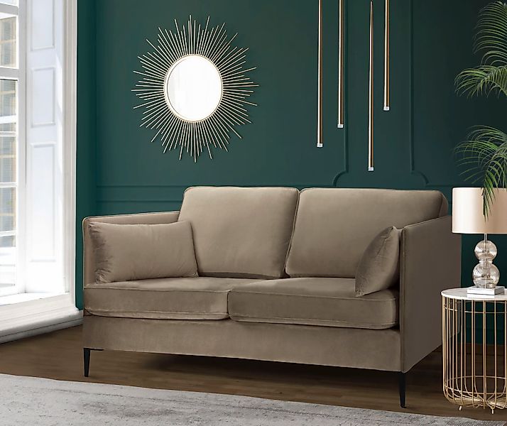 Home affaire 2-Sitzer "Light" inklusive loser Zierkissen, mit schmalen Arml günstig online kaufen
