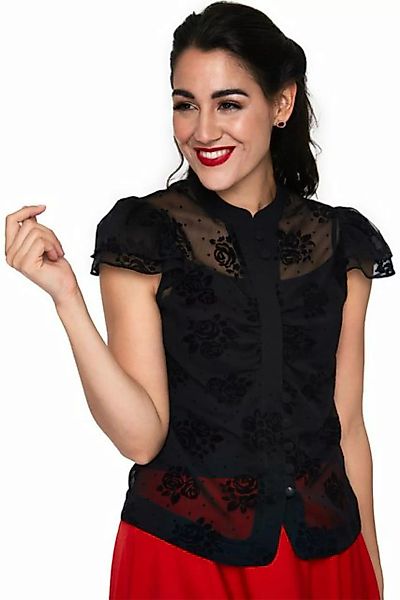 Voodoo Vixen Blusenshirt Beza Black Floral günstig online kaufen