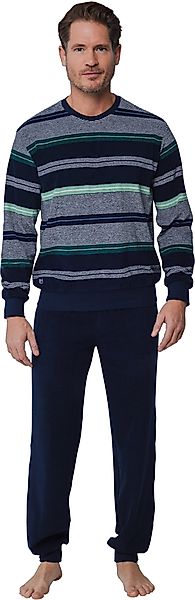 Pastunette Schlafanzug Herren Frottee Pyjama lang günstig online kaufen