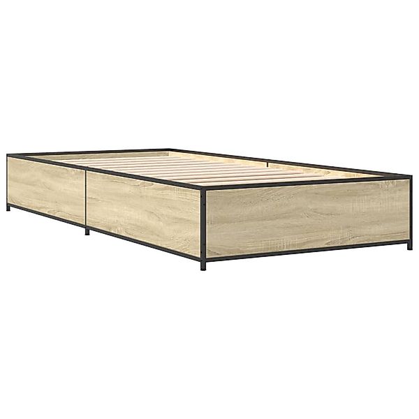 vidaXL Bett Bettgestell Sonoma-Eiche 75x190 cm günstig online kaufen
