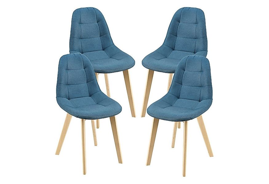 en.casa Esszimmerstuhl, »Kopparberg« Polsterstühle 4er Set Küchenstuhl Stof günstig online kaufen