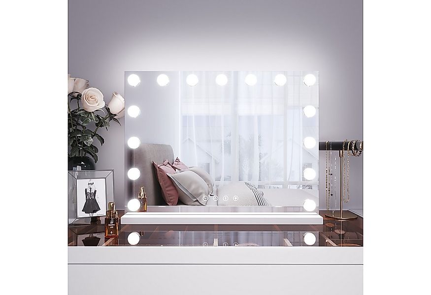 SONNI Schminkspiegel Kosmetikspiegel mit Bluetooth und facher Lupe 58 X 45 günstig online kaufen