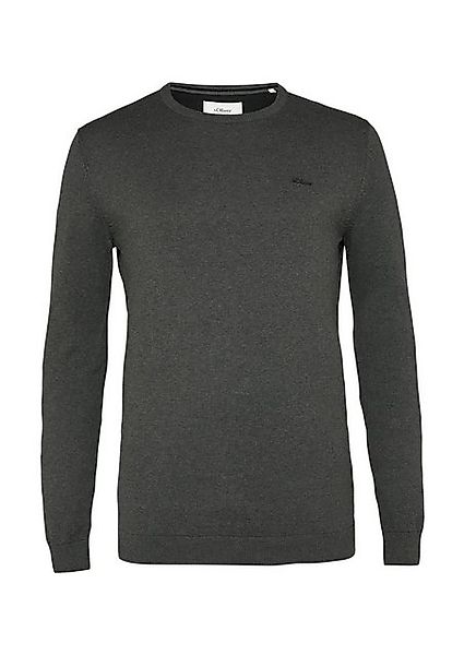s.Oliver Strickpullover Strickpullover mit Logo-Stickerei Logo günstig online kaufen