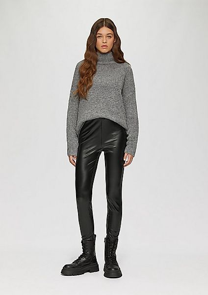 QS Chinos Hose Leggings in Fake-Leather-Optik günstig online kaufen