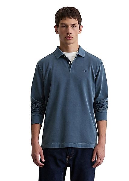 Marc O'Polo Langarm-Poloshirt im Washed-Look günstig online kaufen