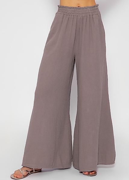 SASSYCLASSY Stoffhose Leichte Musselin Sommer Hose günstig online kaufen
