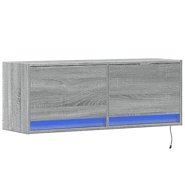 vidaXL TV-Wandschrank mit LED-Beleuchtung Grau Sonoma 100x31x35 cm 852367 günstig online kaufen