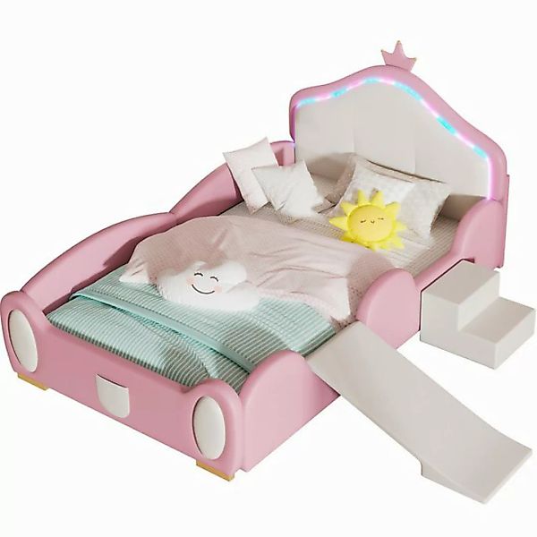 OKWISH Kinderbett Polsterbett Gästebett Hausbett Bett (Crown Cartoon Bett m günstig online kaufen