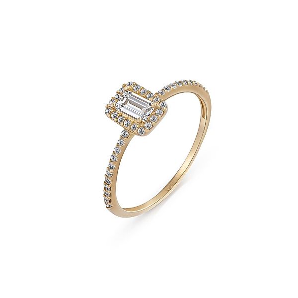 Suzan Gold Goldring 375er Gold Ring Damen – Zirkonia Solitär, zeitloser Sch günstig online kaufen