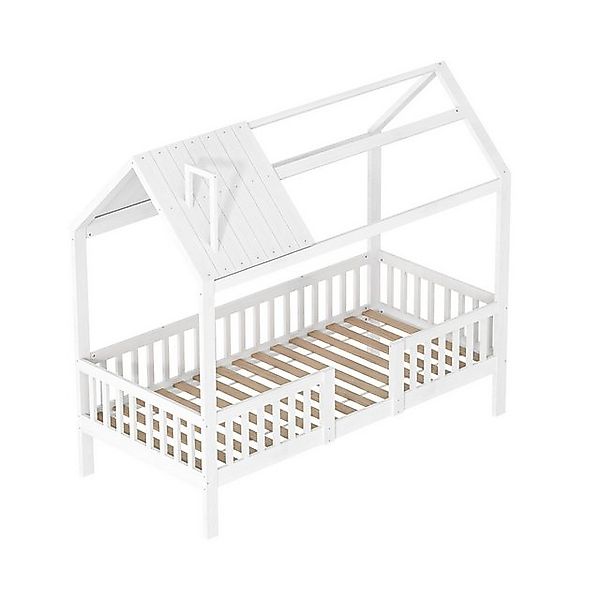 FUROKOY Spielbett Hausbett Kinderbett 90x200cm, Bett aus Kiefernholz (Einze günstig online kaufen