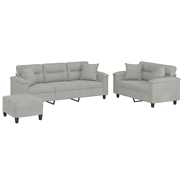 vidaXL Sofa 3-tlg. Sofagarnitur mit Kissen günstig online kaufen