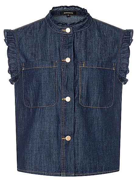 MORE&MORE Rüschenbluse Jeansbluse günstig online kaufen