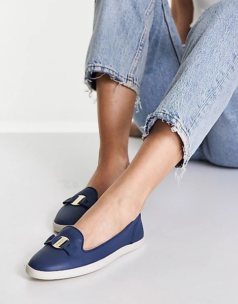 Fiorelli – Mia – Leder-Loafer in Marineblau günstig online kaufen