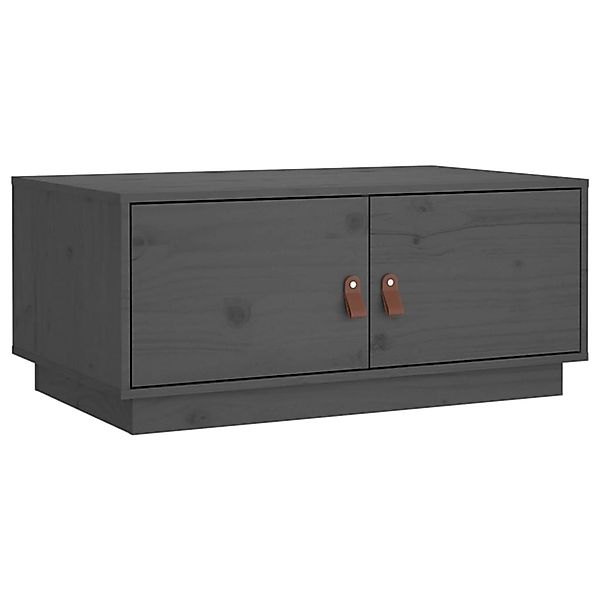 vidaXL Couchtisch Grau 80x50x35 cm Massivholz Kiefer 818252 günstig online kaufen
