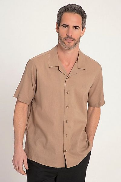 JP1880 Kurzarmhemd Hemd Halbarm Leinenmix Kubakragen Modern Fit günstig online kaufen
