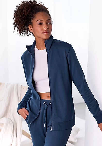 Bench. Loungewear Sweatjacke, mit bestickten Stehkragen, Loungeanzug günstig online kaufen