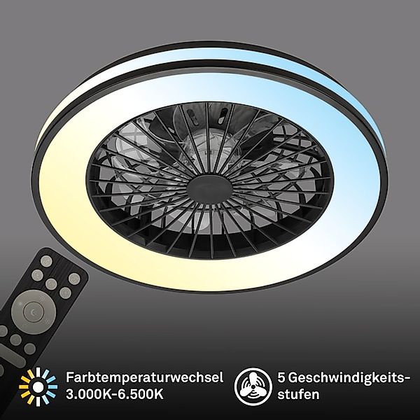 my home Deckenleuchte »CCT Deckenleuchte mit Ventilator«, 1 flammig, Decken günstig online kaufen