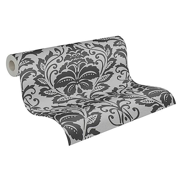 A.S.Creation Vliestapete Attractive Barock silber grau B/L: ca. 53x1005 cm günstig online kaufen