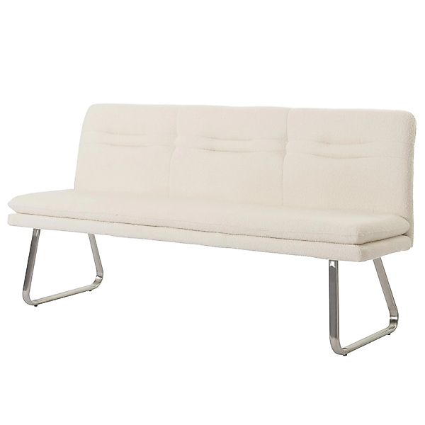 BERLINLODGE Sitzbank 93x180x58cm Sitzhöhe 51cm Lehne Stoff/Textil Boucle Ed günstig online kaufen