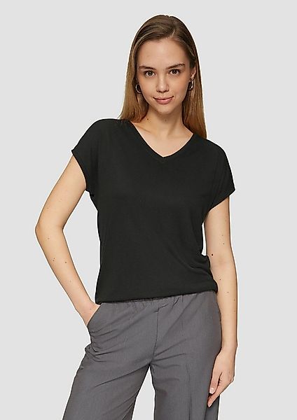 QS Kurzarmshirt T-Shirt Locker geschnittenes T-Shirt im Modalmix günstig online kaufen