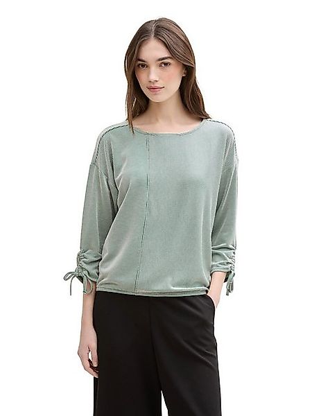 TOM TAILOR Denim 3/4-Arm-Shirt (1-tlg) Drapiert/gerafft günstig online kaufen