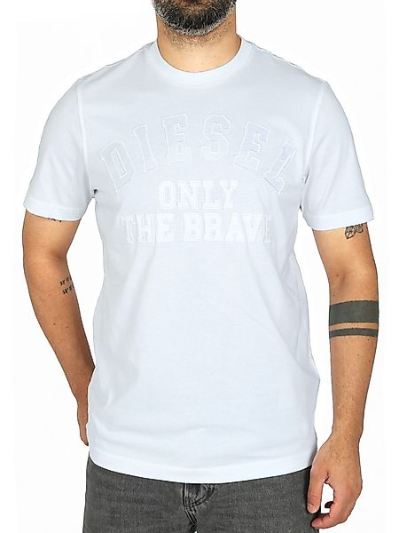Diesel Rundhalsshirt aufgenähte Logo-Applikation - T-JUST günstig online kaufen