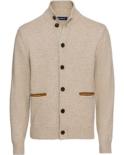 Highmoor Strickjacke Cardigan mit Lederdetails günstig online kaufen