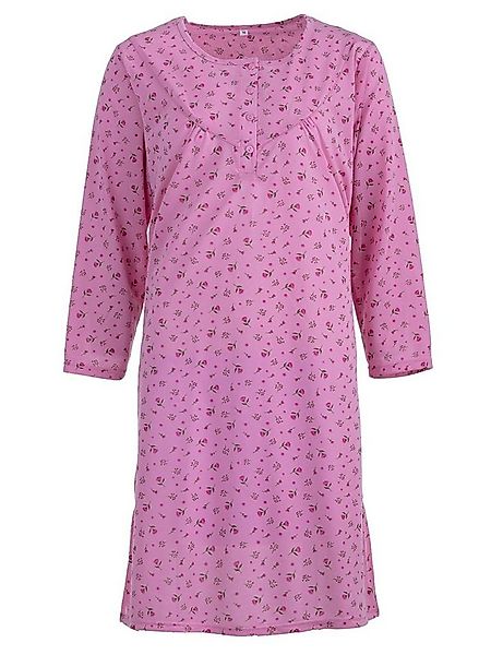 Lucky Nachthemd Nachthemd Langarm- Blumen Paspel günstig online kaufen