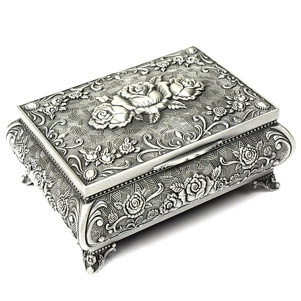 H&S Schmuckständer Antikes Schmuckkästchen mit Rosenmotiv günstig online kaufen