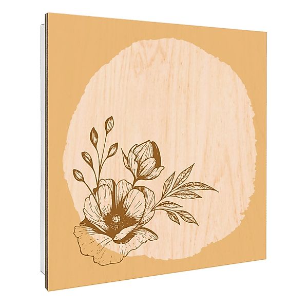 Banjado Großer Schlüsselbox Holz 30x30cm Weiß Scharnier Rechts 50 Haken Sch günstig online kaufen