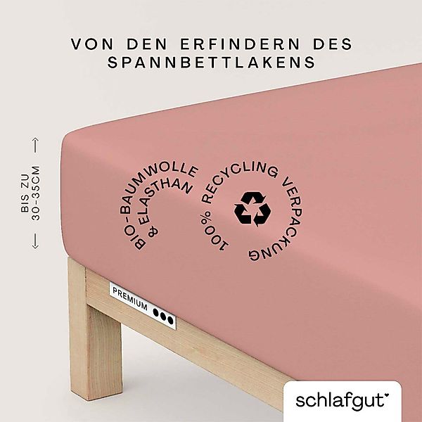 Schlafgut Spannbettlaken Premium, Mako-Zwirn-Jersey, Gummizug: rundum, günstig online kaufen