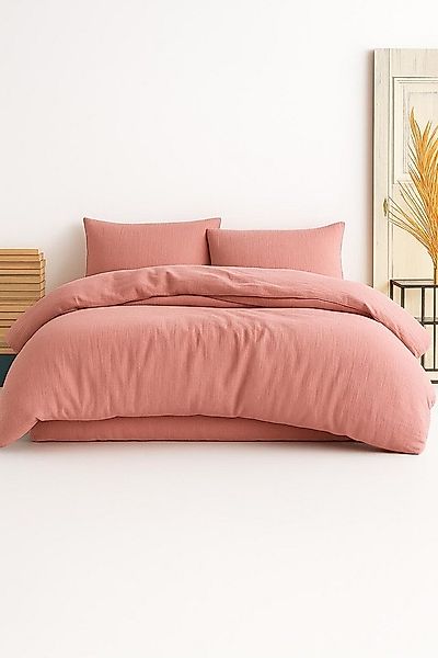 Sandiik Bettwäsche Musselin Bettwäsche in Pfirsichrosa, made in Stuttgart a günstig online kaufen