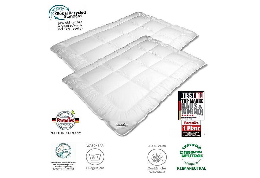 Paradies Kunstfaserbettdecke 2 Stück Paradies Halia winterwarm extra warme günstig online kaufen