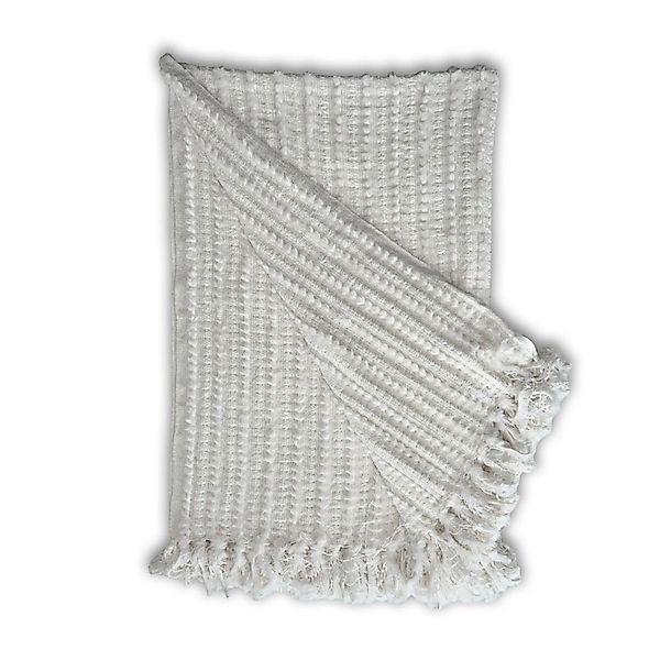 Star Home Wohndecke Strickdecke Zopfmuster Fransen Nala creme 130x170 günstig online kaufen