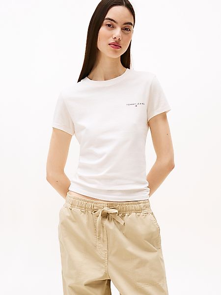 Tommy Jeans Kurzarmshirt "TJW SLIM LINEAR SS TEE EXT" günstig online kaufen