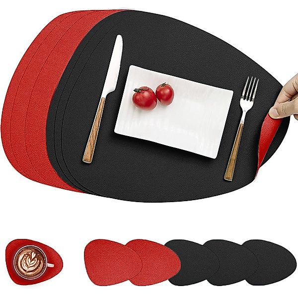 Coonoor Platzset Tischset, Kunstleder, abwischbar, (6-St), günstig online kaufen