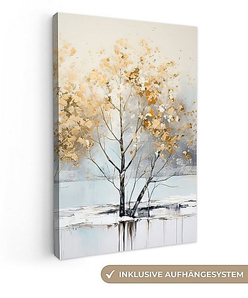 OneMillionCanvasses® Leinwandbild Winter - Bäume - Natur - Acryl - Kunst, F günstig online kaufen