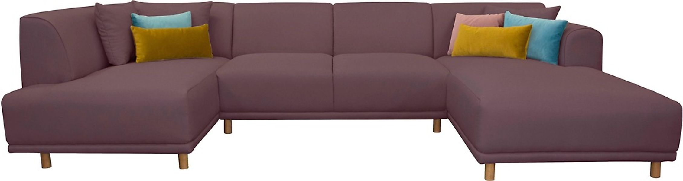 andas Wohnlandschaft "Maroon U-Form", in skandinavischem Design, mit losen günstig online kaufen