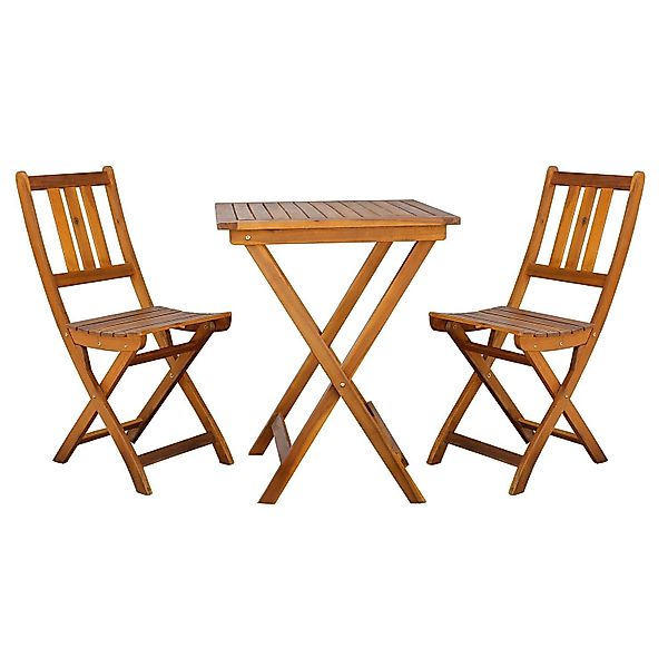 Mojawo Essgruppe Akazienholz Balkon-Set 3tlg. Bistroset günstig online kaufen