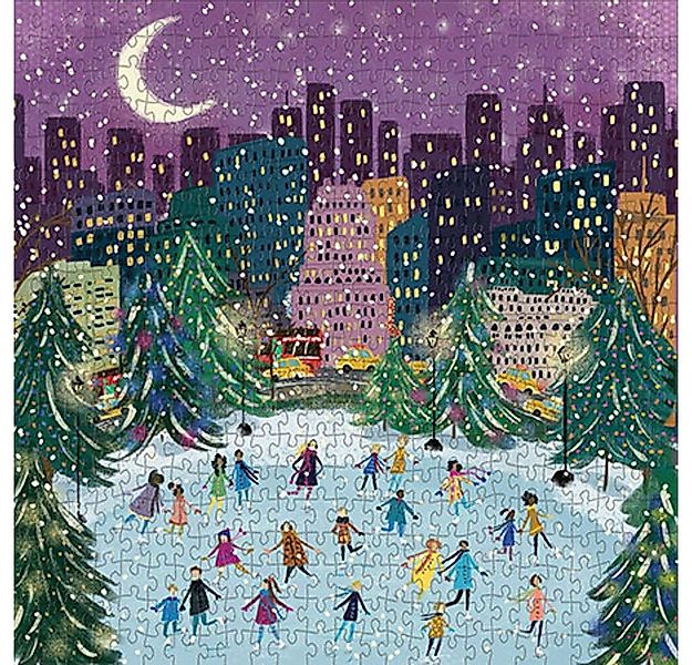 Chronicle Books Puzzle Auf der Eisbahn am Abend, Puzzleteile günstig online kaufen