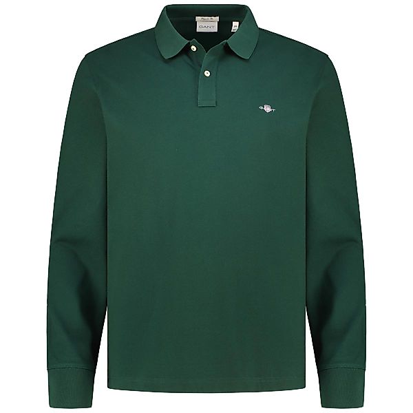 Gant Poloshirt aus Baumwolle Farbe dunkelgrün Größe: 3XL günstig online kaufen