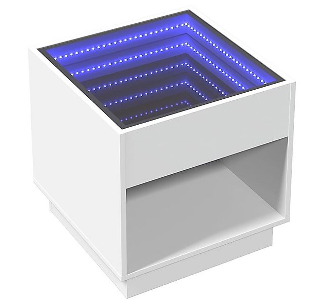 vidaXL Couchtisch Couchtisch mit Infinity-LED Weiß 50x50x50 cm (1-St) günstig online kaufen