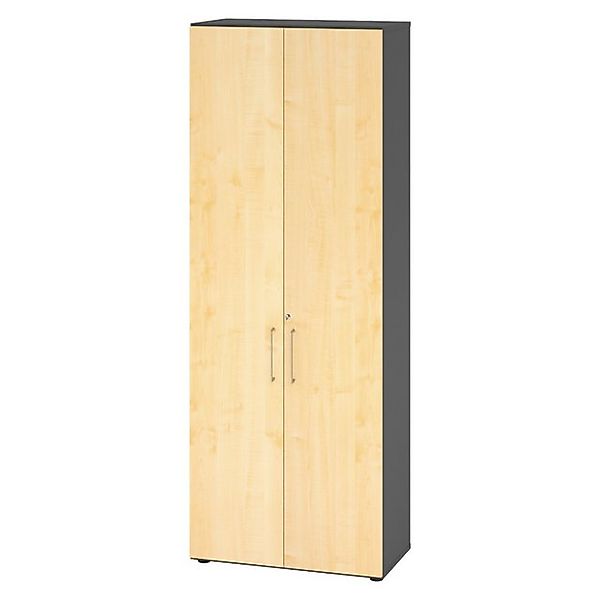bümö Aktenschrank smart Büroschrank - 6 Ordnerhöhen Dekor: Graphit/Ahorn günstig online kaufen